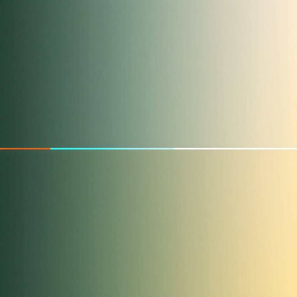 Create an image showcasing the visible light spectrum, with smooth gradients transitioning between colors. Each color section should be clearly labeled with its corresponding frequency range. Use a style that is informative but also visually engaging, balancing scientific accuracy with artistic creativity. The lighting should highlight the smooth gradient and the vibrancy of the colors.